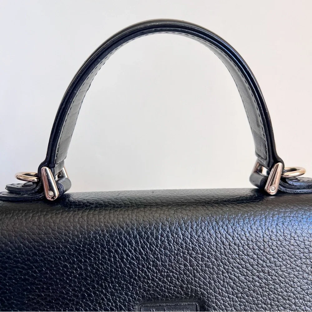 Burberry Leather Satchel Top handle Two Way Bag - Picture 3 of 16